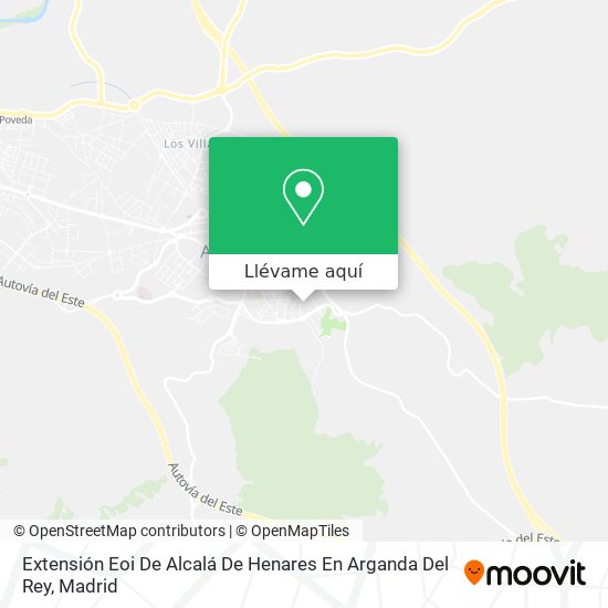 Mapa Extensión Eoi De Alcalá De Henares En Arganda Del Rey