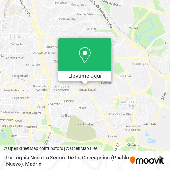 Mapa Parroquia Nuestra Señora De La Concepción (Pueblo Nuevo)