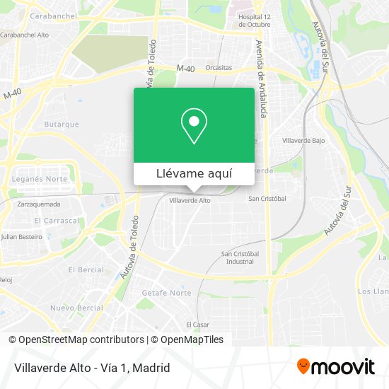 Mapa Villaverde Alto - Vía 1
