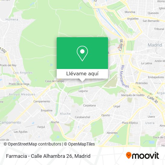 Mapa Farmacia - Calle Alhambra 26