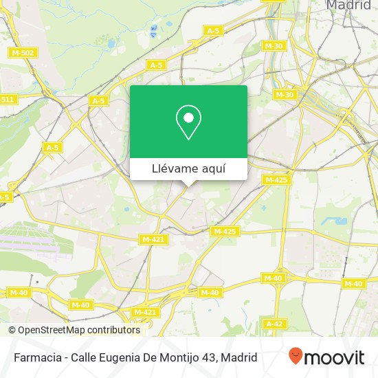 Mapa Farmacia - Calle Eugenia De Montijo 43