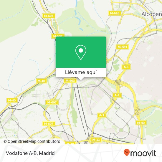 Mapa Vodafone A-B