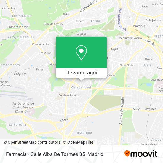 Mapa Farmacia - Calle Alba De Tormes 35
