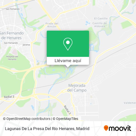 Mapa Lagunas De La Presa Del Río Henares