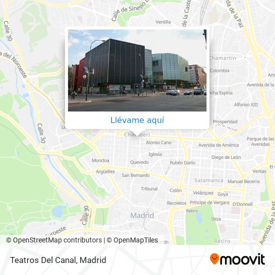 Mapa Teatros Del Canal