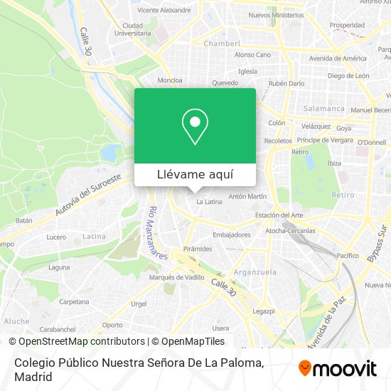 Mapa Colegio Público Nuestra Señora De La Paloma