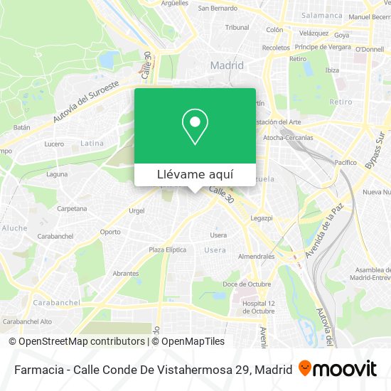 Mapa Farmacia - Calle Conde De Vistahermosa 29