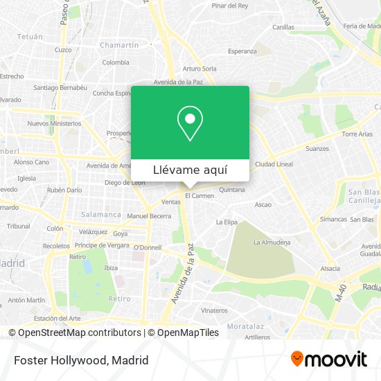 Mapa Foster Hollywood