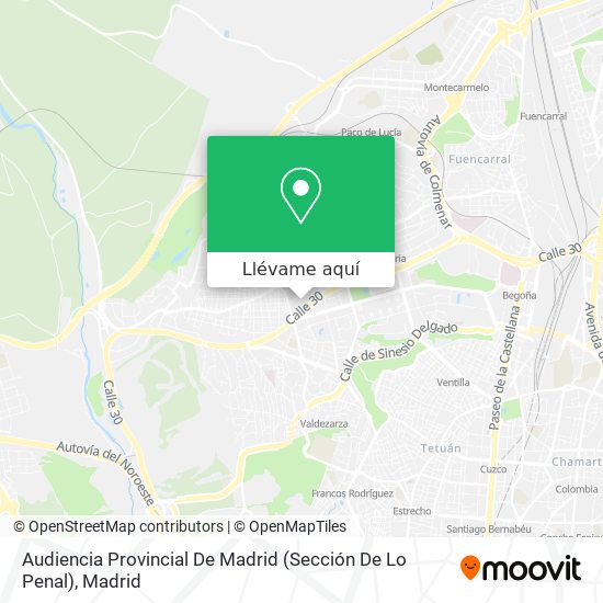 Mapa Audiencia Provincial De Madrid (Sección De Lo Penal)