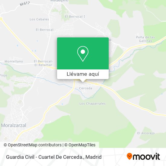 Mapa Guardia Civil - Cuartel De Cerceda.