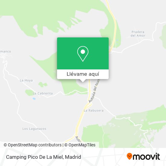 Mapa Camping Pico De La Miel