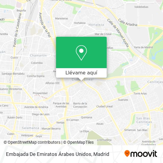 Mapa Embajada De Emiratos Árabes Unidos