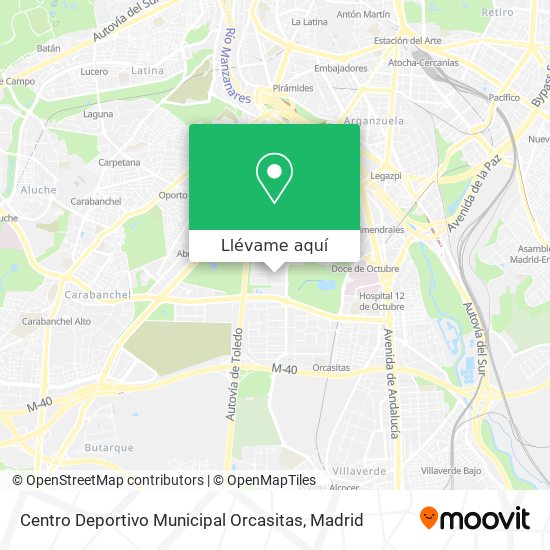 Mapa Centro Deportivo Municipal Orcasitas