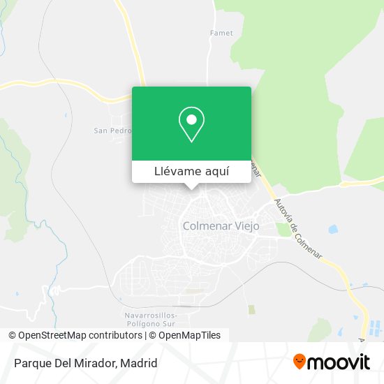 Mapa Parque Del Mirador