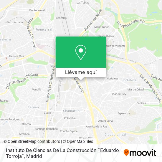 Mapa Instituto De Ciencias De La Construcción ""Eduardo Torroja""