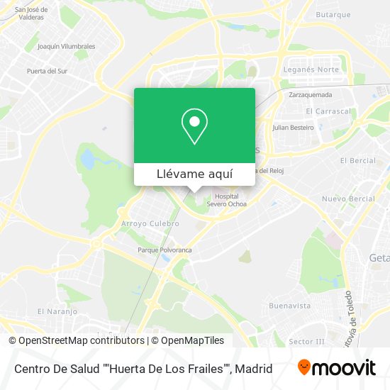 Mapa Centro De Salud ""Huerta De Los Frailes""