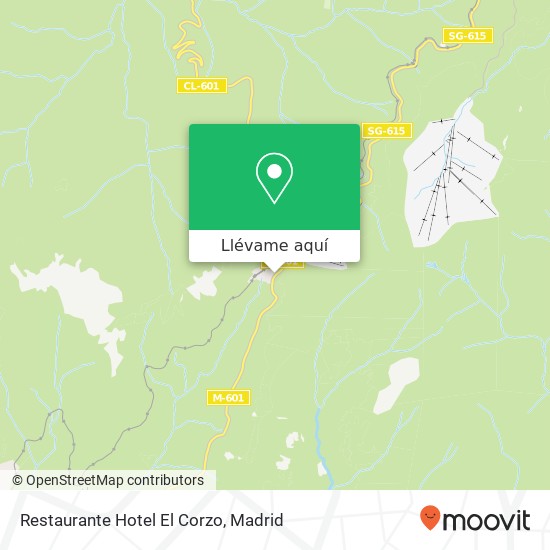 Mapa Restaurante Hotel El Corzo