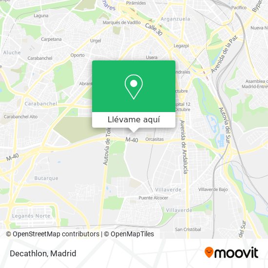 ¿Cómo llegar a Decathlon en Madrid en Autobús, Metro o Tren?