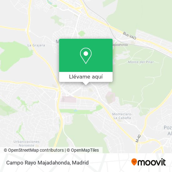 Mapa Campo Rayo Majadahonda