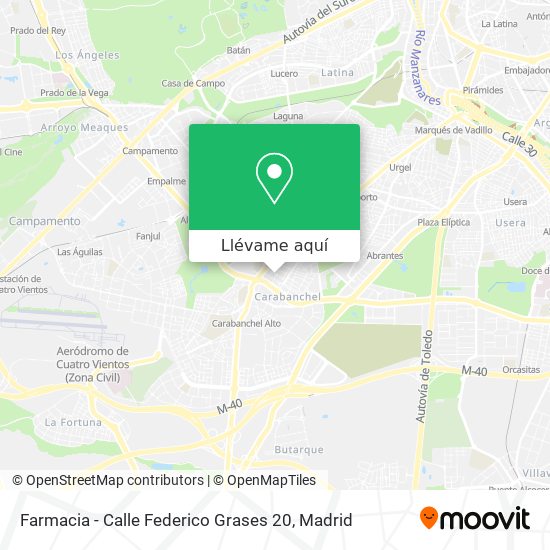 Mapa Farmacia - Calle Federico Grases 20