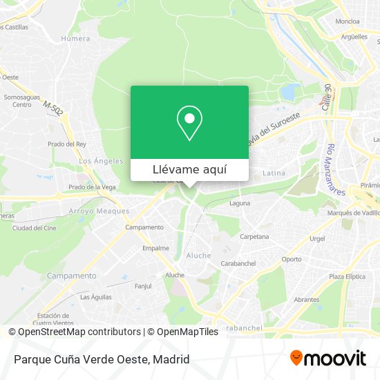 Mapa Parque Cuña Verde Oeste
