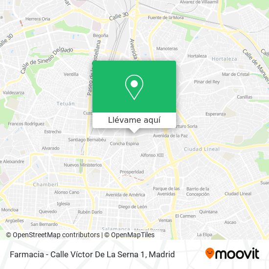 Mapa Farmacia - Calle Víctor De La Serna 1