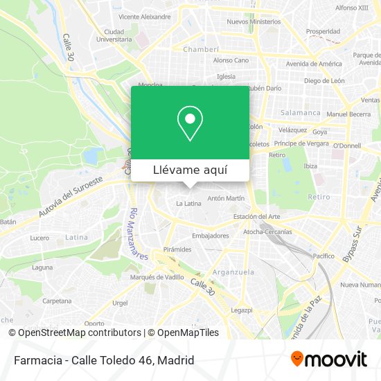 Mapa Farmacia - Calle Toledo 46
