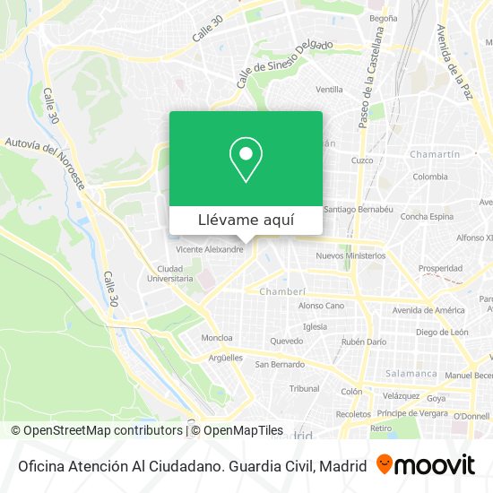 Mapa Oficina Atención Al Ciudadano. Guardia Civil