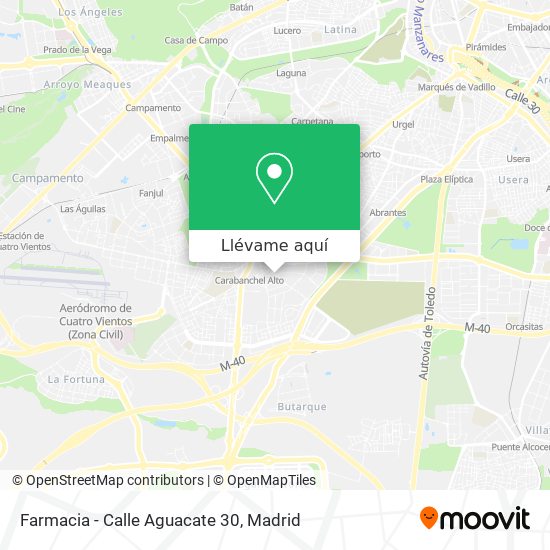 Mapa Farmacia - Calle Aguacate 30