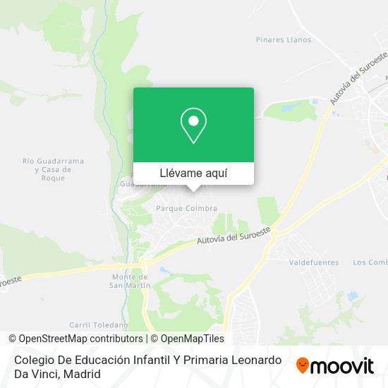 Mapa Colegio De Educación Infantil Y Primaria Leonardo Da Vinci