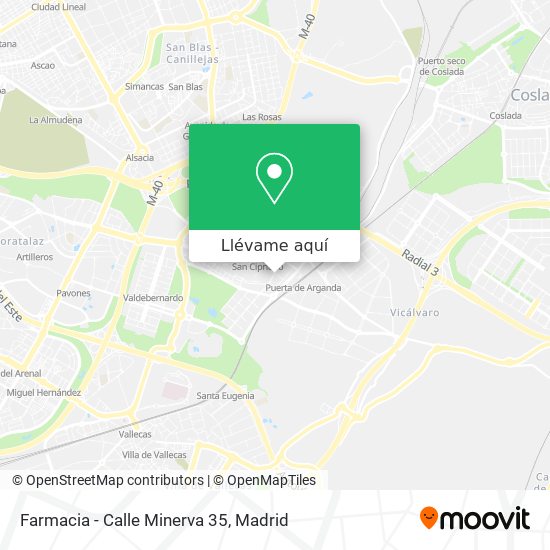 Mapa Farmacia - Calle Minerva 35