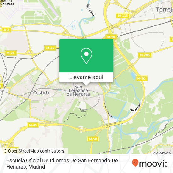 Mapa Escuela Oficial De Idiomas De San Fernando De Henares