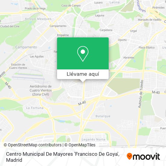 Mapa Centro Municipal De Mayores 'Francisco De Goya'