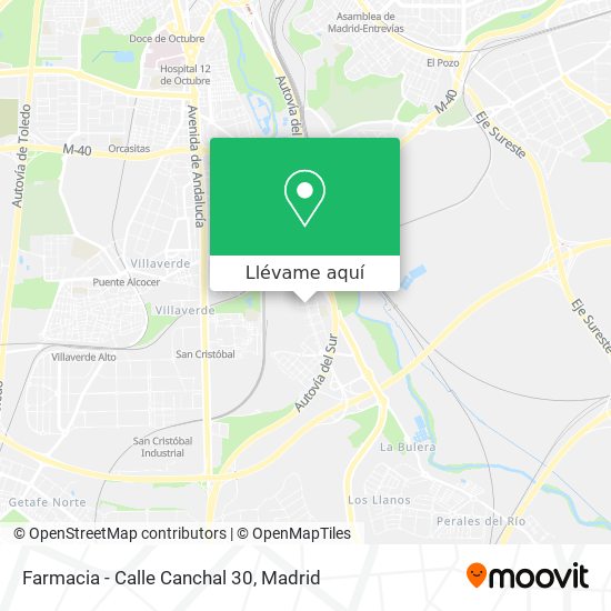 Mapa Farmacia - Calle Canchal 30