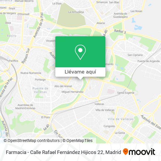 Mapa Farmacia - Calle Rafael Fernández Hijicos 22