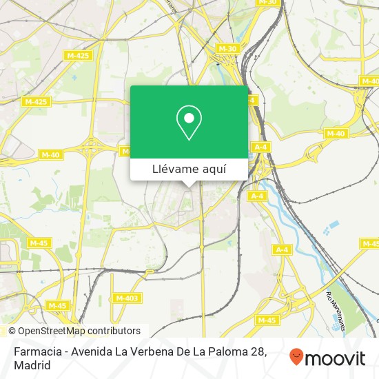 Mapa Farmacia - Avenida La Verbena De La Paloma 28
