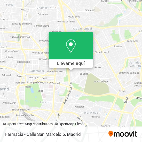 Mapa Farmacia - Calle San Marcelo 6