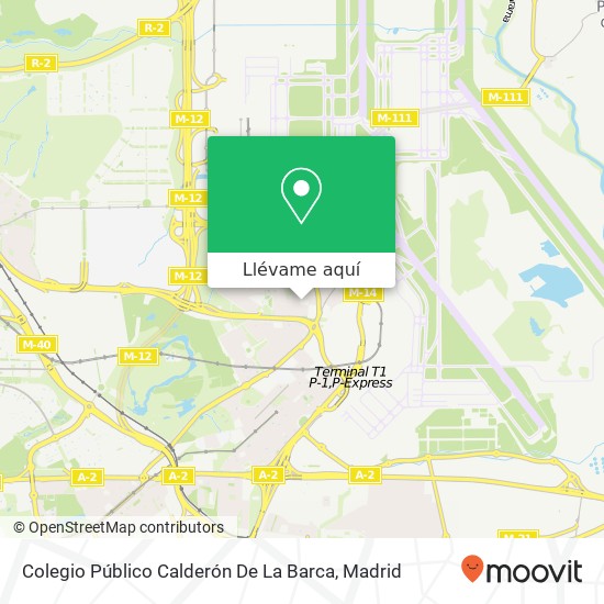 Mapa Colegio Público Calderón De La Barca