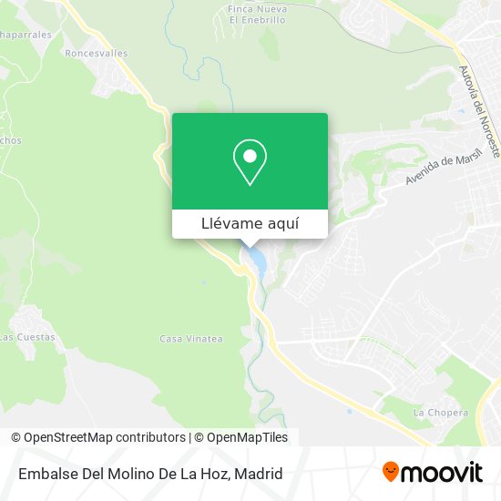 Mapa Embalse Del Molino De La Hoz