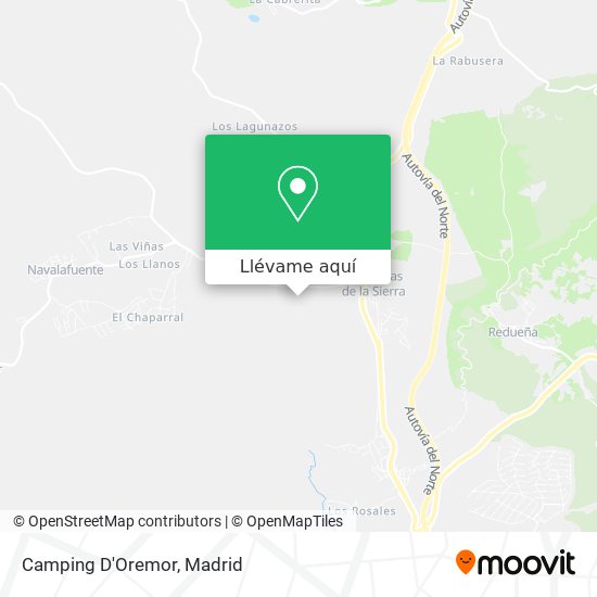 Mapa Camping D'Oremor
