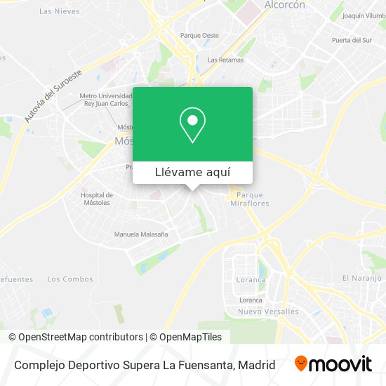 Mapa Complejo Deportivo Supera La Fuensanta
