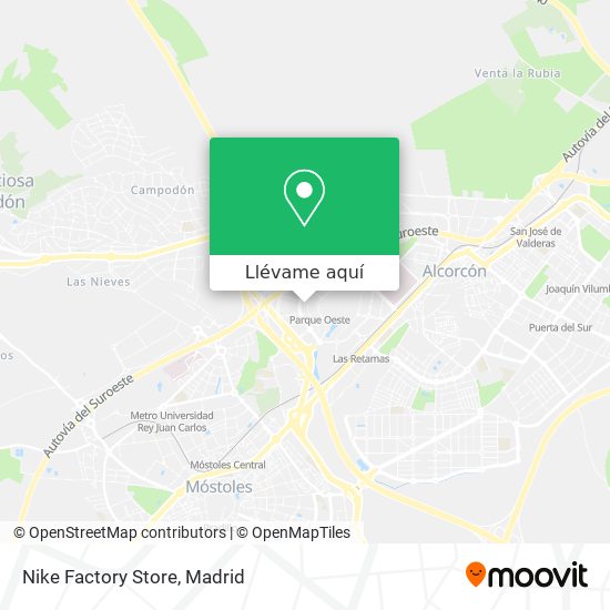 Incidente, evento acción Ingresos Cómo llegar a Nike Factory Store en Alcorcón en Autobús, Metro o Tren?