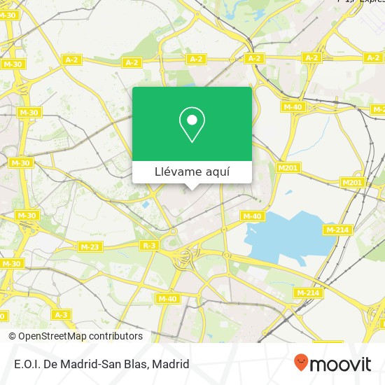 Mapa E.O.I. De Madrid-San Blas