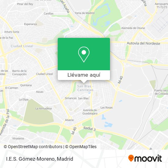 Mapa I.E.S. Gómez-Moreno