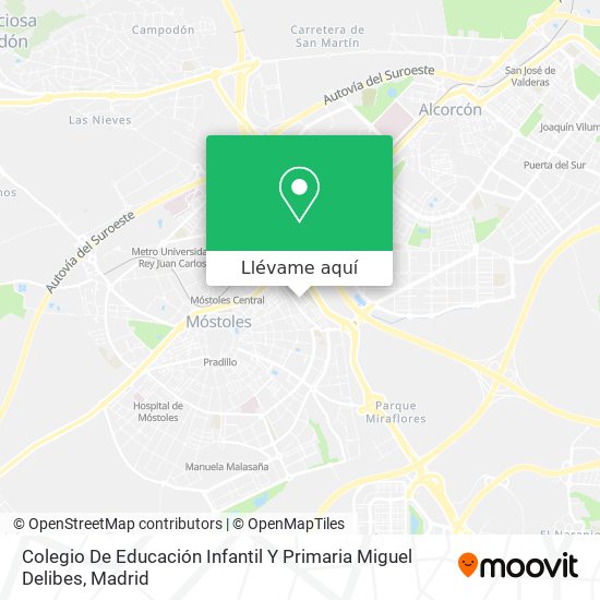 Mapa Colegio De Educación Infantil Y Primaria Miguel Delibes