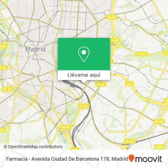 Mapa Farmacia - Avenida Ciudad De Barcelona 178