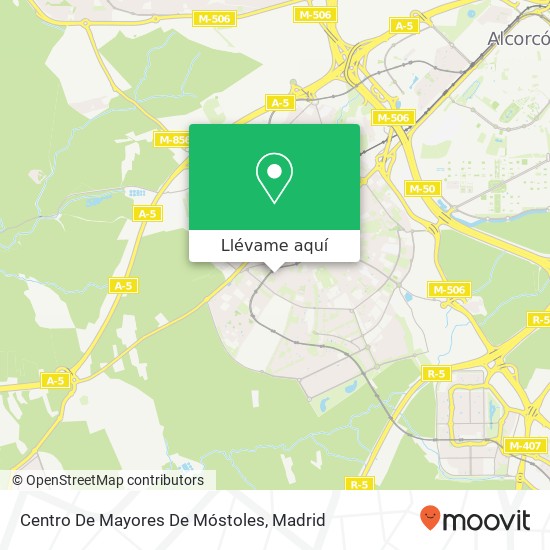 Mapa Centro De Mayores De Móstoles