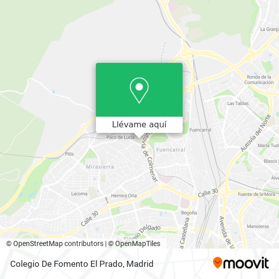 Mapa Colegio De Fomento El Prado