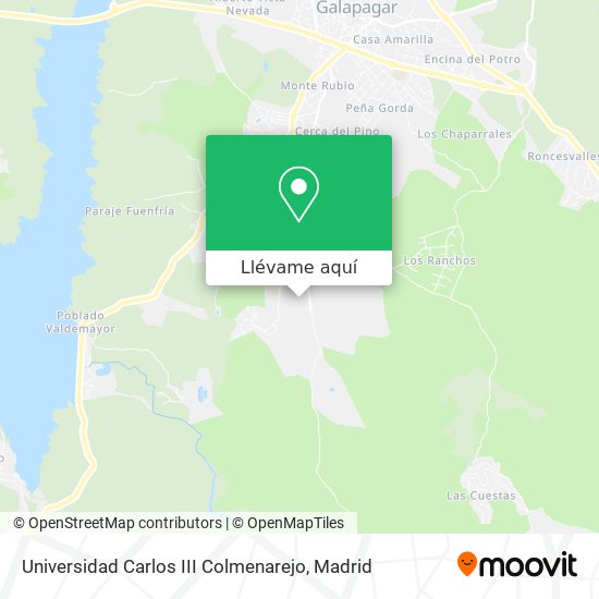 Mapa Universidad Carlos III Colmenarejo
