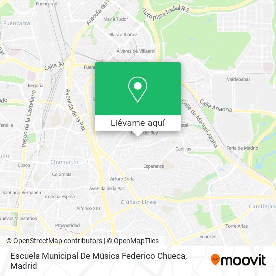 Mapa Escuela Municipal De Música Federico Chueca
